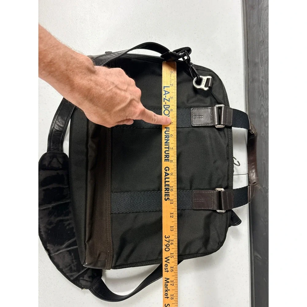 Tumi Alpha Bravo Briefcase Black Ballistic Nylon Leather Trim Laptop Bag